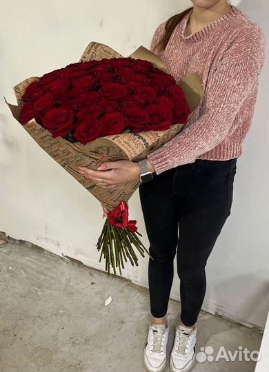 Букет из 51 розы 70 см