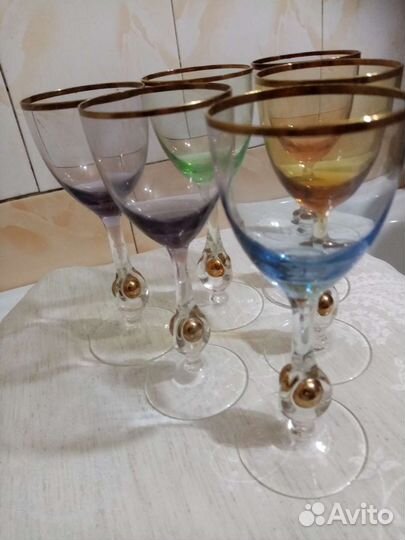 Бокалы, фужеры 6 шт., 60-е годы, редчайшие
