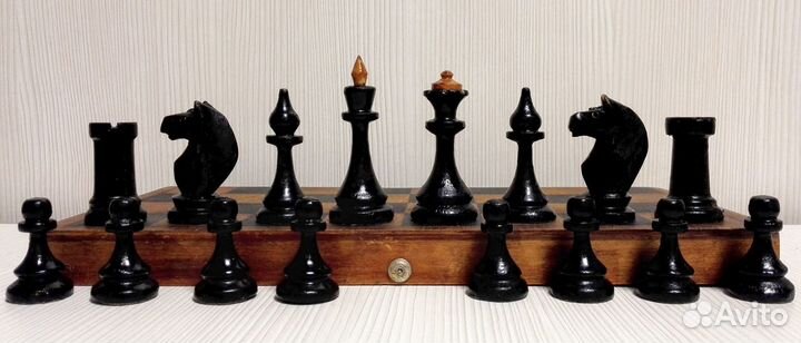 Шахматы СССР Деревянные Антикварные 1950-е Доска