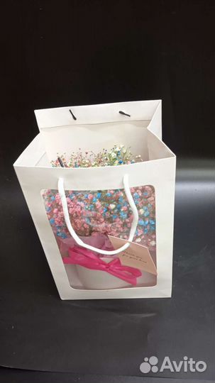 Красивый Нежный Букет из Гипсофилы в коробке