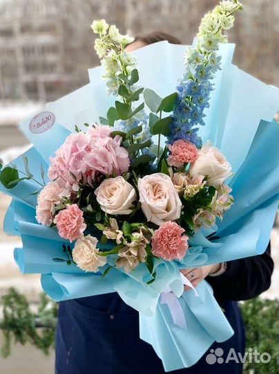 Букет гигант, из хризантем из роз с доставкой