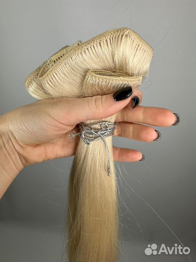 Пряди на заколках натульная славянка