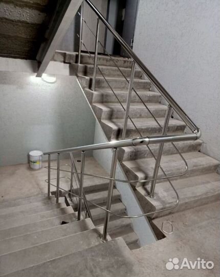 Перила на лестницу из нержавеющей стали