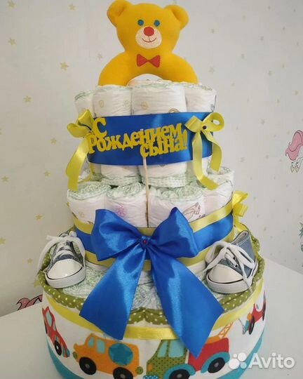 Торты из киндеров, торт из памперсов