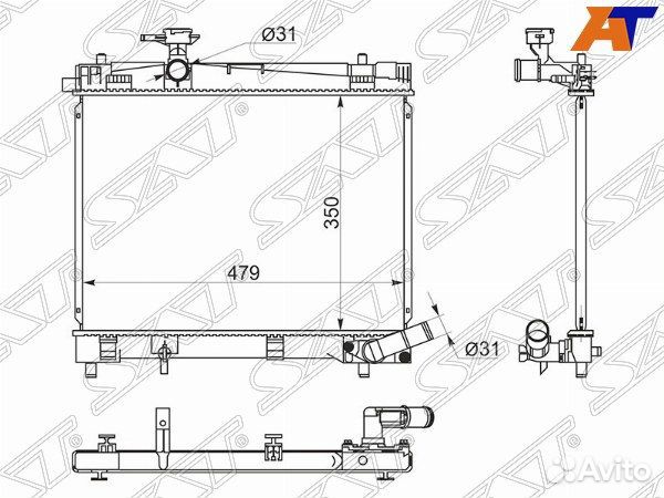 Радиатор toyota yaris
