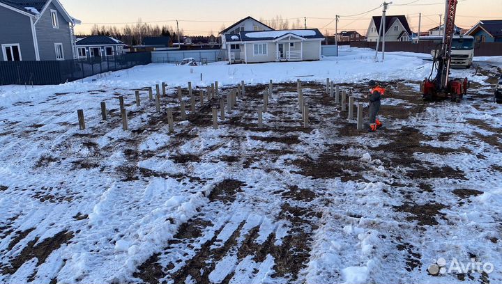 Железобетонные сваи под ключ установка