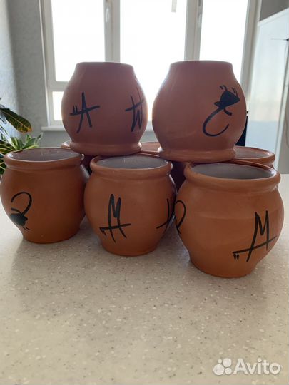 Горшочки глиняные