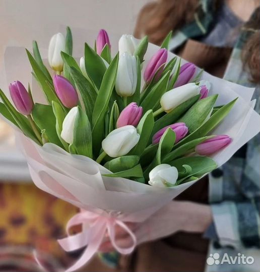 Букет тюльпанов 25 31 35 51 заказать тюльпаны