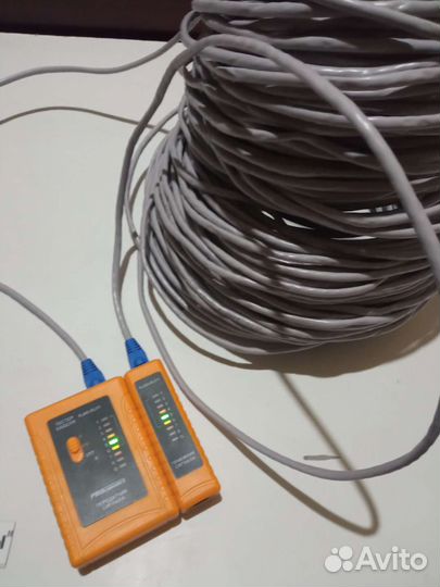 Интернет кабель,витая пара 8 жил,cat 5e,UTP обжим