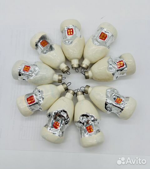 Елочная игрушка стекло СССР домик