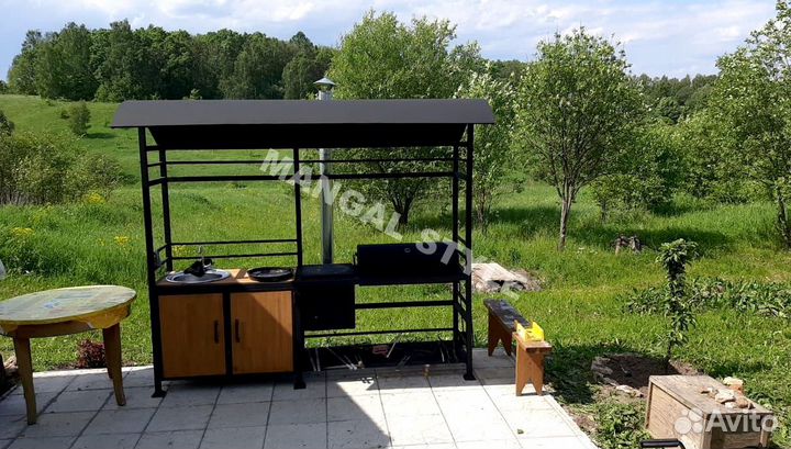 Мангал с крышей