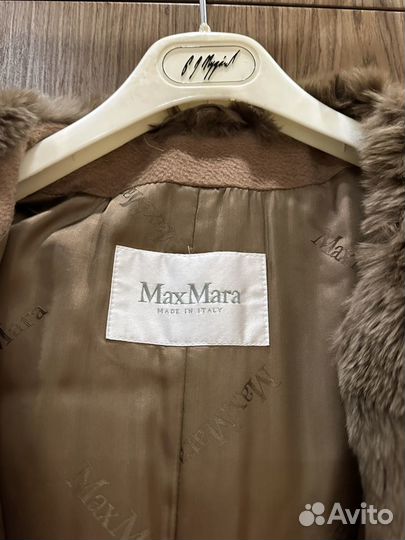 Пальто Max Mara с мехом кролика первая линия