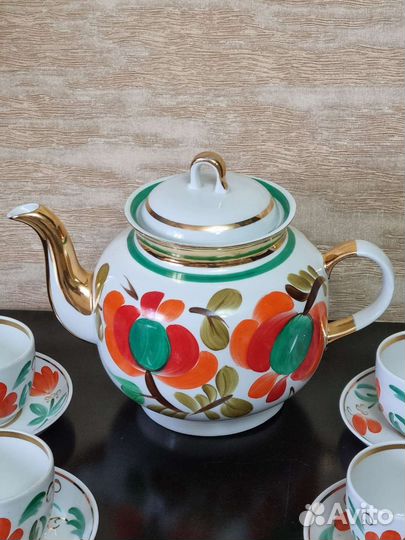 Чашка с блюдцем Дулево чайник заварочный Винтаж