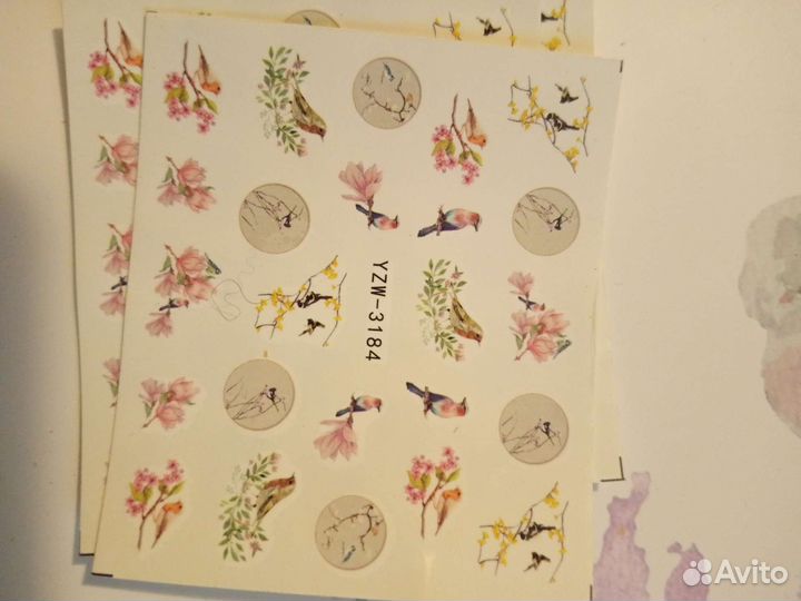 Наклейки слайдеры для ногтей+поталь