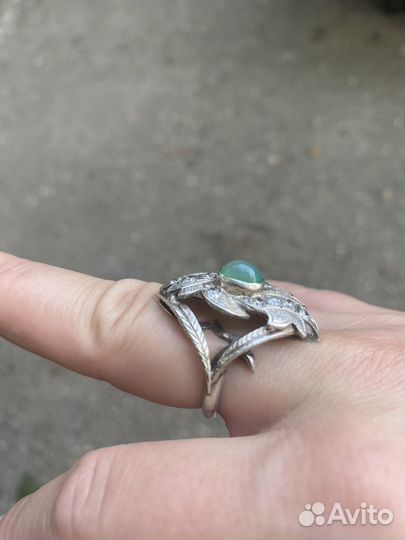 Серебряное кольцо старинное ручная работа