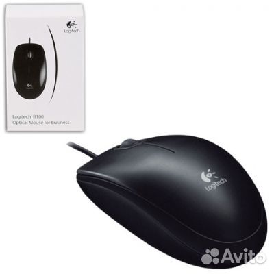 Мышь Logitech Optical Mouse B100 Black