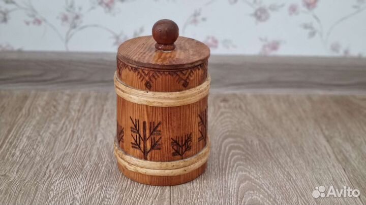Набор деревянных баночек для хранения