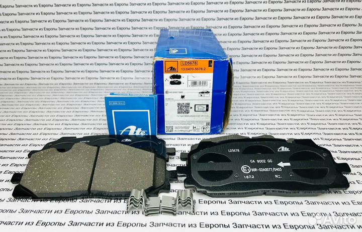 Колодки передние керамика ATE на Q7/Q8/Touareg