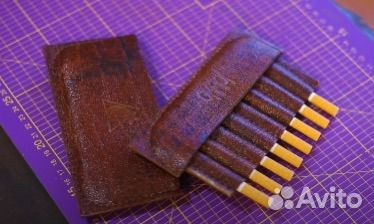 Шикарный кожанный портсигар