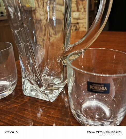 Графин хрустальный богемия (2 бокала)