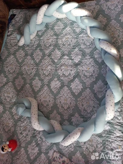 Бортики в кроватку косичка