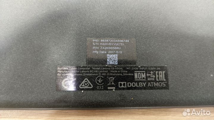 Планшет lenovo tb x304l