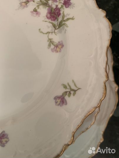 Старинный комплект тарелок Лимож Франция