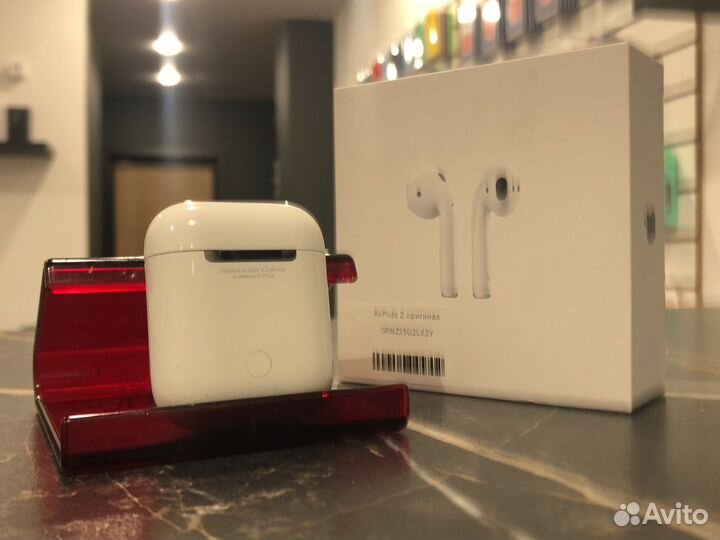 Airpods 2 оригинал с коробкой идеальные