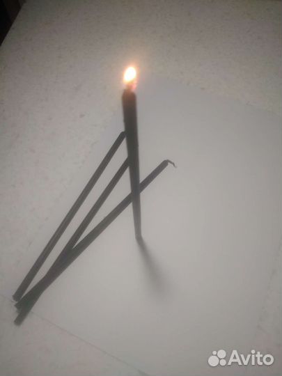 Свечи черные восковые