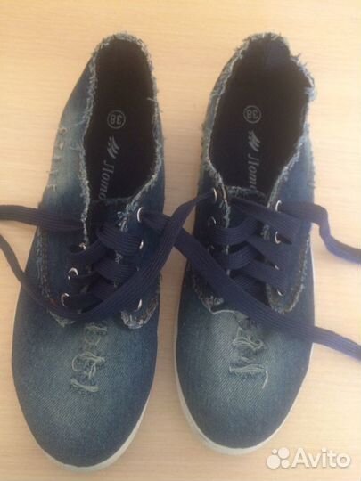 Кеды джинсовые