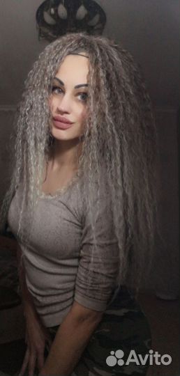 Кудри на ободке Хендмейд вязанный