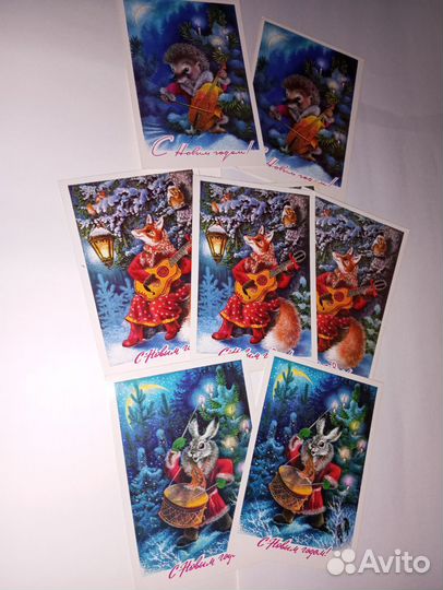 Открытки чистые, художник Исаков