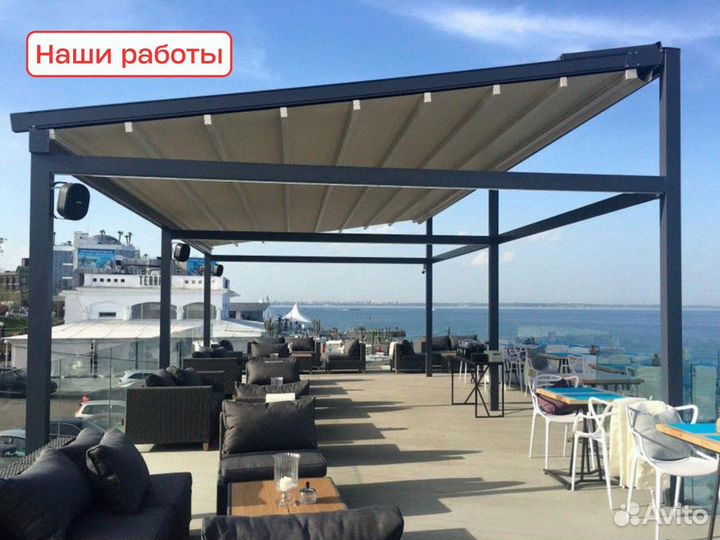 Пергола для улицы, ширина 11,5 м, вынос 3 м