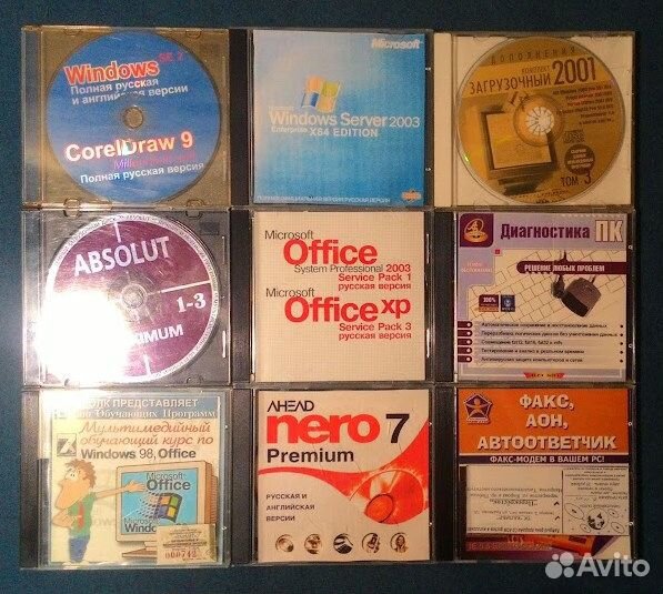 Диски установочные Windows XP 7 10 Office и др