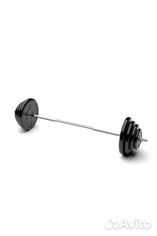 Штанга обрезиненная MB Barbell Atlet 110кг