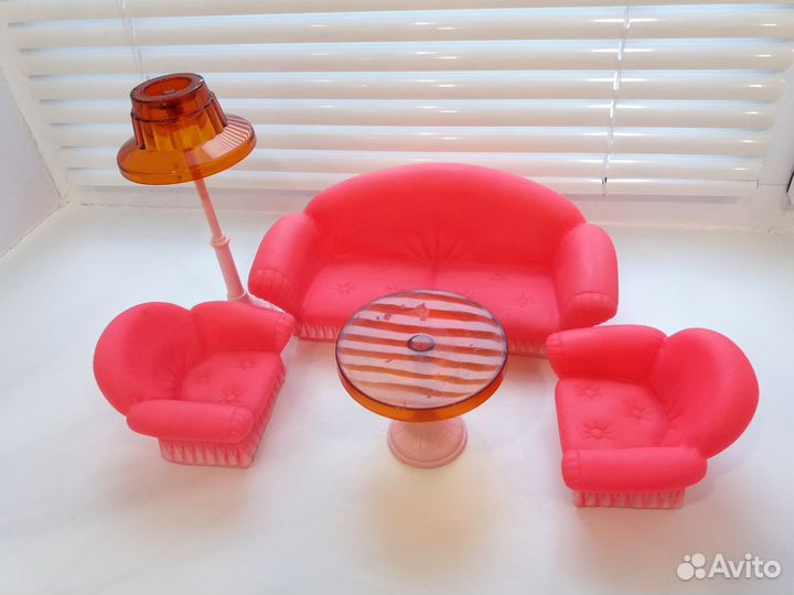 Мебель для Барби розовая гостиная