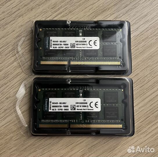 Оперативная память 16Gb. Kingston KVR1333D3S9/8G