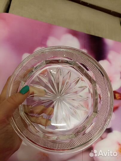 Хрустальная конфетница чехословакия