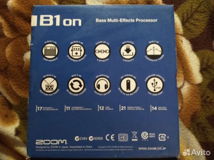 Басовый процессор Zoom b1on