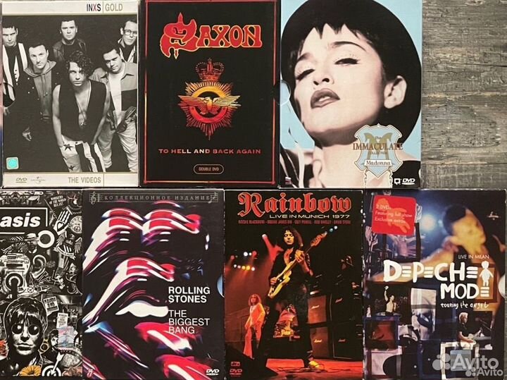 DVD музыка: Depeche Mode, Oasis, Madonna,Rammstein