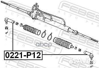 Наконечник рулевой nissan almera N16 0221-P12