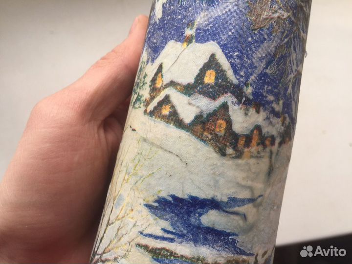 Бутылка ручной работы Зима