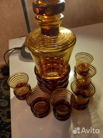 Графин цветное стекло СССР