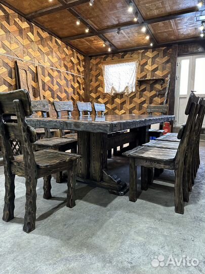 Стол деревянный в беседку/баню.стол из литственниц