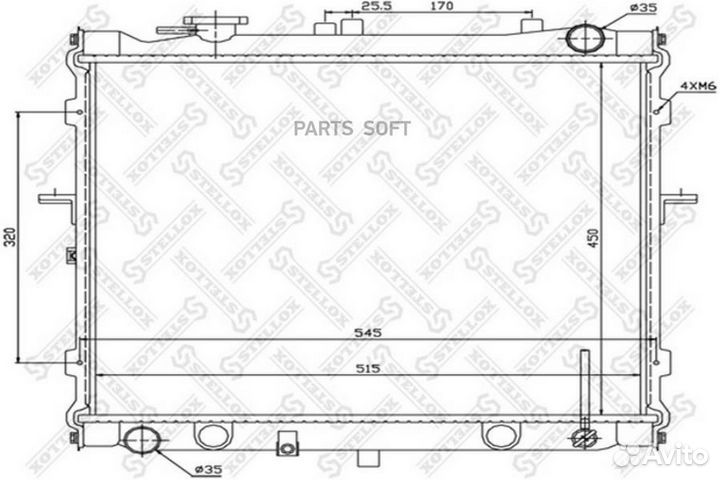 Радиатор KIA Sportage 2.0 16V 97