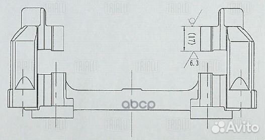 Скоба суппорта ford focus II (05) зад. CF 105