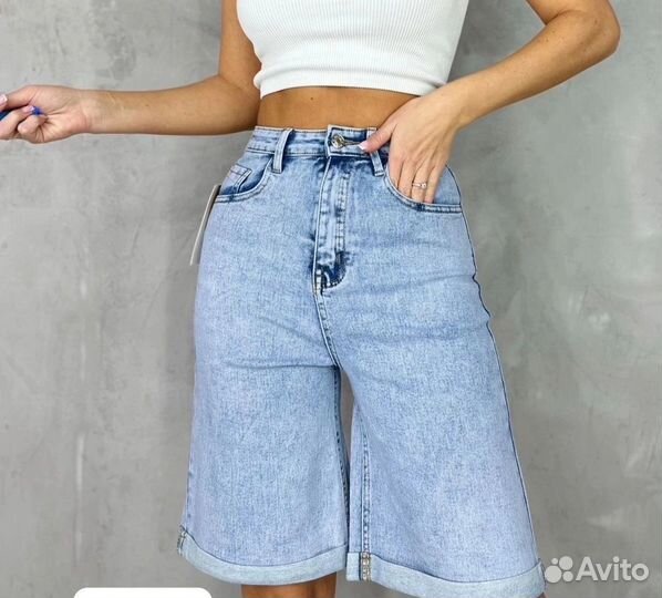 Женские джинсовые шорты 44 46