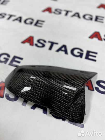 Накладки зеркал крышки BMW F30 стиль М карбон