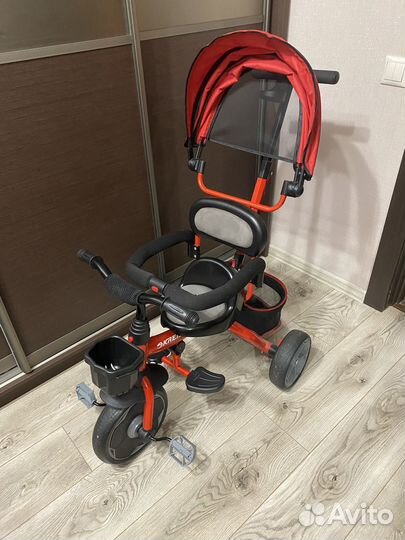 Детский велосипед Kreiss трехколесный, красный