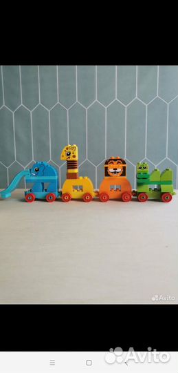 Lego duplo поезд со зверями